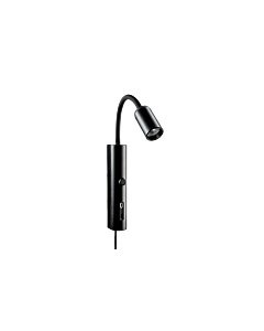 SG Tube Wall Sort USB 8W LED 2700K Ra98 Integrert dimmer