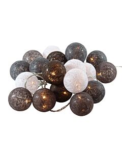 Dekorlys 20 Garnballer LED natur Mix